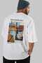 Salvador Dali Back Printed White Oversize T-Shirt Men Women Crew Neck Cotton Tshirt - 7