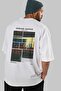 Edward Hopper Night Owls Back Printed White Oversize T-Shirt Men Women Crew Neck Cotton t Shirt - 7