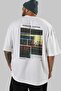 Edward Hopper Night Owls Back Printed White Oversize T-Shirt Men Women Crew Neck Cotton t Shirt - 5