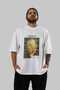 Van Gogh Self Portrait Front Printed White Oversize T-Shirt Men Women Crew Neck Cotton T-Shirt - 6