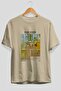 Van Gogh Front Printed Beige Oversize T-Shirt Men Women Crew Neck Cotton T-Shirt - 2