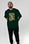 Sandro Botticelli Front Printed Green Oversized T-Shirt Men Women Crew Neck Cotton t Shirt - 7