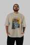 Pablo Picasso Front Printed Beige Oversize T-Shirt Men Women Crew Neck Cotton T-Shirt - 5