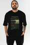 Edward Hopper Night Owls Front Printed Black Oversize T-Shirt Men Women Crew Neck Cotton t Shirt