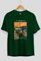 Edvard Munch Scream Front Printed Green Oversize T-Shirt Men Women Crew Neck Cotton t Shirt - 2