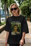 Frida Kahlo Front Printed Black Oversize T-Shirt Men Women Crew Neck Cotton t Shirt - 5
