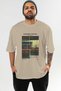 Edward Hopper Night Owls Front Printed Beige Oversize T-Shirt Men Women Crew Neck Cotton t Shirt