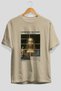Salvador Mundi Front Printed Beige Oversize T-Shirt Men Women Crew Neck Cotton T-Shirt - 2
