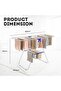 Heavy Duty Foldable Clothes Drying Rack with Adjustable Wings - 3