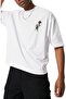 Oversize Rose Unisex White T-shirt - 3