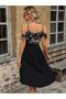 Women's Strap Off-Shoulder Top Single Jersey Bottom Imported Crepe Dress - 2