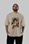 Caravaggio Boy Front Printed Beige Oversize T-Shirt Men Women Crew Neck Cotton t Shirt - 5