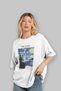 Van Gogh the Starry Night Pre-Printed White Oversize T-Shirt Men Women Crew Neck Cotton T-Shirt - 4