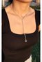 Women's Y Necklace Y Necklace with Stones - 3