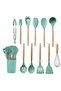 Set ustensile de bucatarie, Kitchenware, Silicon, Verde - 3