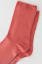 Women's rose color elastic free modal fabric thin socket socks - 2