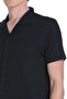 Navy Blue Regular Fit Apache Collared Shirt - 4