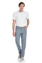 Navy Blue Regular Fit Cotton 5 Pocket Canvas Trousers - 2
