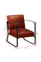 Lounge Chair Brown Genuine Leather - 3