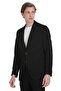 Black Slim Fit Mono Collar Casual Suit - 2