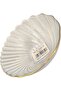 Glass Serving Bowl, 13cm Shell Pattern, Clear with Gold Rim, Textured Design - 5