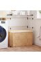 Laundry Basket with 3 Sections 75x42.5x52 cm Water Hyacinth
