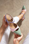 LUNARIA Women's Color Block Ankle-Tie Heeled Shoes