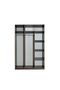 Infinity 2 Door Wardrobe with Hanger and Shelves - Dark Walnut L100xW59xH230cm - 3