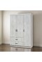 Selva 3 Door + 2 Drawer Wardrobe - White Oak L120xW42xH181cm