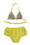 Yellow Patterned Girl's Bikini Set