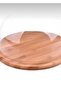 Acrylic Covered Cake Pan – Wooden Base Cake Presentation Pan |   Storage and Presentation Container with Lid - 3
