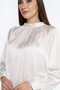 Classic Long-Sleeve Pleated Blouse - 2