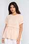 Women's Solid Short Sleeve Blouse