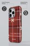 iPhone 16 Pro Double Layer Armor Protection Bow Plaid Glossy Premium Protect Phone Case - 3