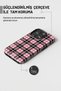 iPhone 16 Double Layer Armor Protection Plaid Glossy Premium Protect Phone Case - 5