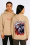 Lenithra Berserk Guts Anime Back Printed Unisex Oversize Beige Hoodie
