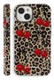 Case for iPhone 13 Dual Layer Shock-Absorbing Protection Leopard Cherry Glossy Superior Protect Phone Case
