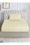 Striped Fitted Sheet Set 120x200 cm Twin – 1 Fitted Sheet + 1 Pillowcases, 30cm Deep