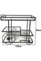 FFD Metal Food Serving Trolley – Multi-Purpose Kitchen Storage Rack & Utility Cart 100x40x90cm - 4