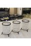 Set of 3 Crystal Glass Sugar Bowl / Jar with Legs Antique - 4