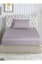 Striped Fitted Sheet Set 120x200 cm Twin – 1 Fitted Sheet + 1 Pillowcases, 30cm Deep