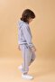 Unisex Children's Suit Gray with Raglan Sleeves and Hooded Fleece Inside - 6