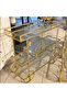 FFD Metal Serving Cart Gold with Lockable Wheels | 3 Tier Trolley for Hotels, Home Bar 100x40x90cm - 7