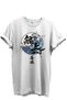 Crane Birds and Wave Pattern in Japanese Art Style 100% Cotton Regular Fit Unisex T-Shirt