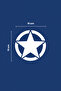 2 Pieces Army Star, Military Star Off Road Sticker Black 10 cm - 3