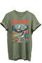 The Mountain Written Mountain Landscape and Waterfall Printed 100% Cotton Regular Fit Unisex T-Shirt