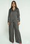 Wide-Leg Printed Long Pants