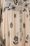 Women's Patterned Modest Dress Black Cream 1010 - 5