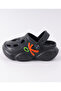 Printed Clogs with Backstraps - Black