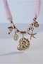 Stainless Steel Pink Scarf Summer Necklace - 2